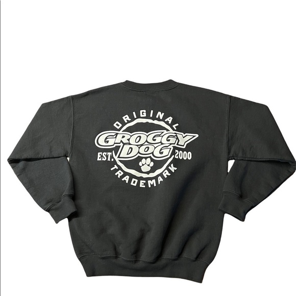 GROGGY DOG UNISEX BLACK SWEATSHIRT SIZE YOUTH MEDIUM - Picture 2 of 6
